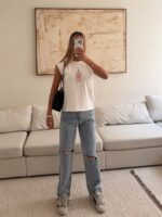 IBIZA Ripped-Straight Wide Jean|ZARA
