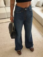 شلوار جین واید لگ H&M l Navy Blue - Image 3