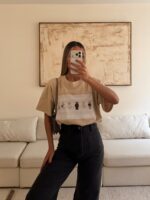 تیشرت Eleven مدل طرح Teddy brother's -warm beige