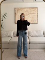 شلوار جین واید لگ H&M رنگ Soft Light - Image 4