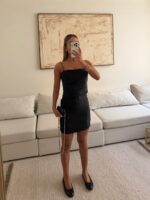 ZARA black  Beige Mini Slip Dress - Image 2