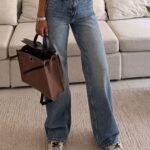 شلوار جین واید لگ H&M آبی کلاسیک