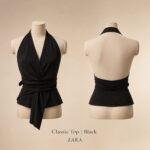 تاپ کلاسیک ZARA مشکی - Image 4