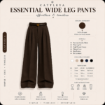 CATTLEYA Wide Leg Pants | Cocoa