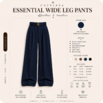 CATTLEYA Wide Leg Pants | Midnight Marin