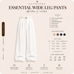 CATTLEYA Wide Leg Pants | Off -white - Image 6