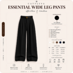 CATTLEYA Wide Leg Pants | Black