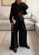 CATTLEYA Wide Leg Pants | Black