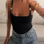 River Island | Butterfly Charm Cami | Jet Black