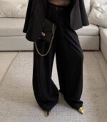 CATTLEYA Wide Leg Pants | Black - Image 2
