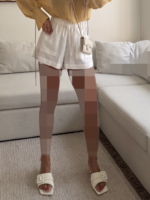 CATTLEYA Linen Shorts | Ivory White - تصویر 2
