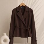 ZARA Soft Wrap Blazer | Rosewood Cocoa