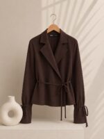 ZARA Soft Wrap Blazer | Rosewood Cocoa