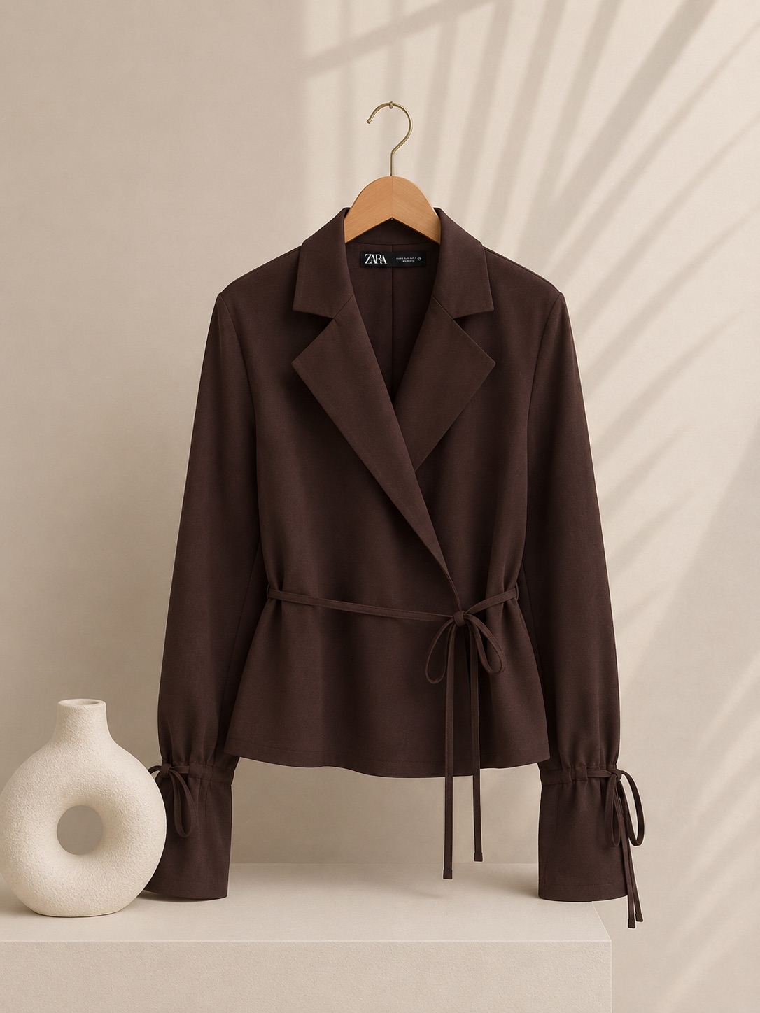 ChatGPT Image Jul 2, 2026 at 06_45_11 PM ZARA Soft Wrap Blazer | Rosewood Cocoa - Image 1