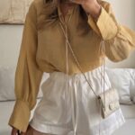 CATTLEYA Linen Shorts | Ivory White