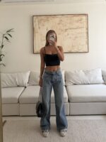 Sterdivarius-Crop Top- Black - Image 3