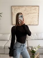H&m-Lace Blouse Black