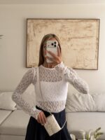 H&m-Lace Blouse White - Image 2