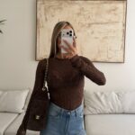 H&m-Lace Blouse Brown