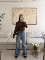 H&m-Lace Blouse Brown - Image 2