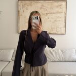 ZARA Soft Wrap Blazer | Deep Charcoal Plum