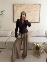ZARA Soft Wrap Blazer | Deep Charcoal Plum - Image 2