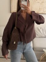ZARA Soft Wrap Blazer | Rosewood Cocoa