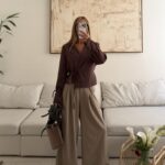 CATTLEYA Wide Leg Pants | Stone Taupe