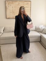 CATTLEYA Wide Leg Pants | Navy Blue - Image 3