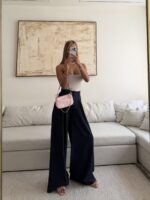 CATTLEYA Wide Leg Pants | Navy Blue - Image 2