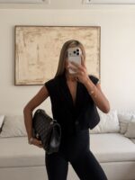 CATTLEYA Midnight Chic | Cropped Blazer Vest - Image 2