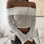 River Island-Off Shoulder Top-white