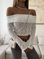 River Island-Off Shoulder Top-white