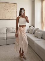 Zara - Blush Dot | Wrap Sarong Skirt