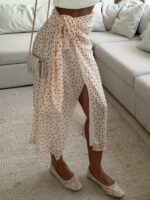 Zara - Blush Dot | Wrap Sarong Skirt - Image 2