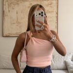 river-island-Blush Muse-one shoulder Top