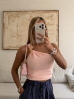 river-island-Blush Muse-one shoulder Top