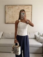 river-island- White-one shoulder Top