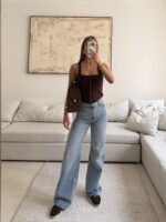 River Island | Cocoa Snap-Front Top - Image 2