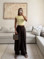 CATTLEYA Wide Leg Pants | Cocoa - Image 2