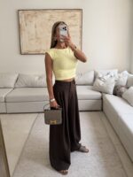 CATTLEYA Wide Leg Pants | Cocoa - Image 4