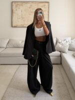 CATTLEYA Wide Leg Pants | Black Midnight - Image 2