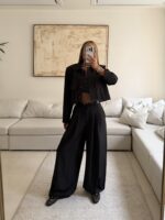 CATTLEYA Wide Leg Pants | Black Midnight - Image 4