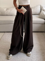 CATTLEYA Wide Leg Pants | Cocoa - Image 3
