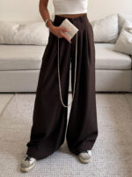 CATTLEYA Wide Leg Pants | Cocoa - Image 2