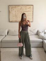 K.T.N Flow | Olive Wide Leg Trousers - Image 2