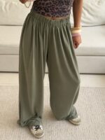 K.T.N Flow | Olive Wide Leg Trousers - Image 3