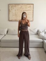 K.T.N Flow | Cocoa Wide Leg Trousers - Image 2
