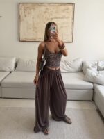 K.T.N Flow | Cocoa Wide Leg Trousers