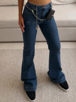 AMISU | Retro Chic Patch-Pocket Flare - Image 5